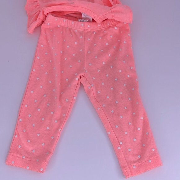 Carter's Baby Girl 2 Pc Set Pink Onesie With Bottom Size: 6 Months - Picture 5 of 7